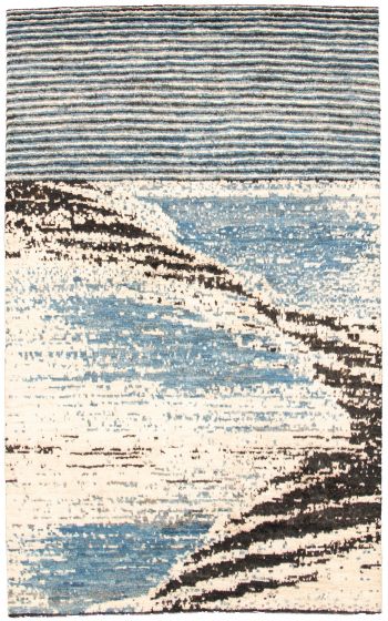 Pakistani Abstract Lahore Legacy 5'10" x 9'7" Hand-knotted Wool Rug 