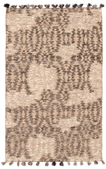 Indian Tangier 4'11" x 8'0" Hand-knotted Wool Rug 