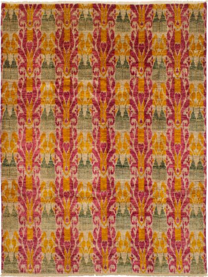 Indian Shalimar 7'10" x 10'4" Hand-knotted Wool Rug 