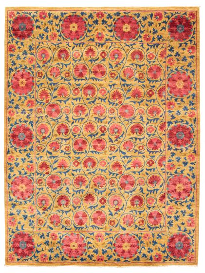 Pakistani Lahore Finest Collection 9'1" x 12'0" Hand-knotted Wool Rug 