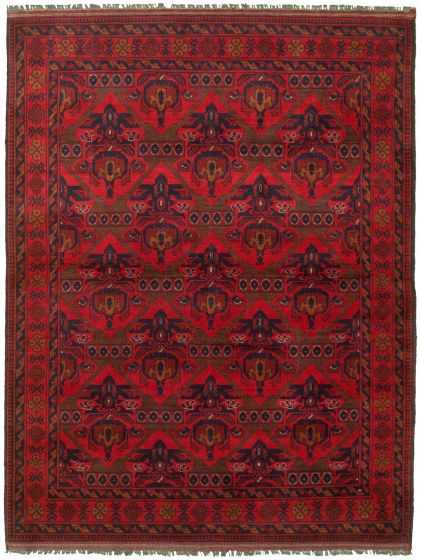 Afghan Finest Khal Mohammadi 4'11" x 6'7" Hand-knotted Wool Rug 