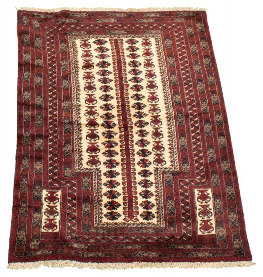 Persian Style 3'7" x 5'3" Hand-knotted Wool Rug 