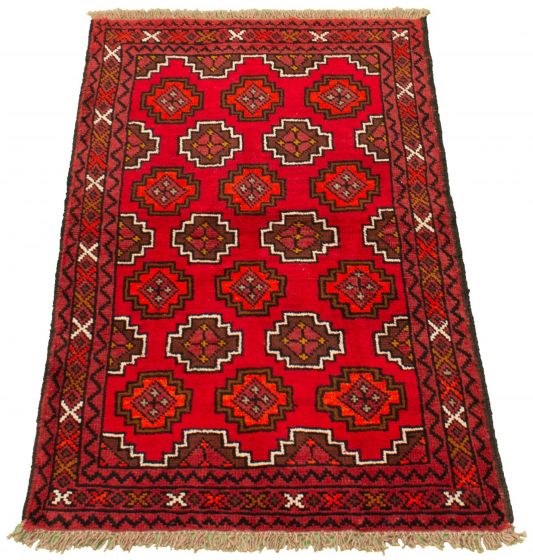 Afghan Akhjah 3'3" x 5'1" Hand-knotted Wool Rug 
