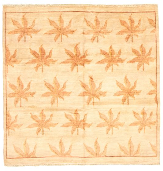 Pakistani Finest Peshawar Ziegler 6'3" x 6'3" Hand-knotted Wool Rug 