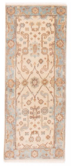 Indian Royal Oushak 2'7" x 5'11" Hand-knotted Wool Rug 
