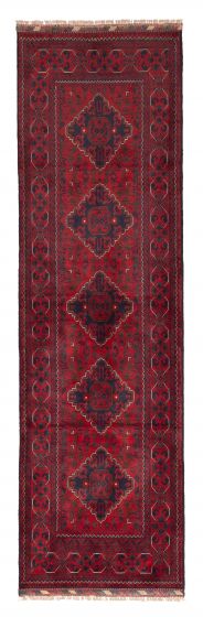 Afghan Finest Khal Mohammadi 2'9" x 9'9" Hand-knotted Wool Runner Rug 
