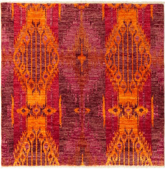 Indian Shalimar 6'0" x 6'0" Hand-knotted Wool Rug 