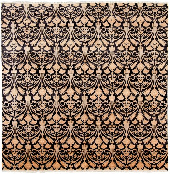 Indian Shalimar 7'8" x 7'9" Hand-knotted Wool Rug 