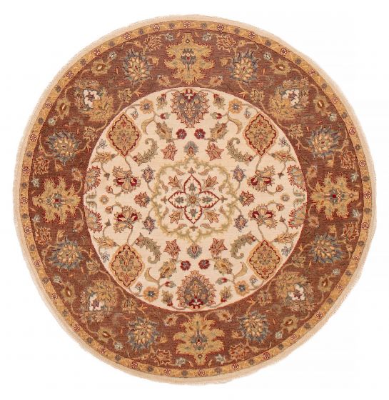 Indian Jamshidpour 6'1" x 6'1" Hand-knotted Wool Rug 