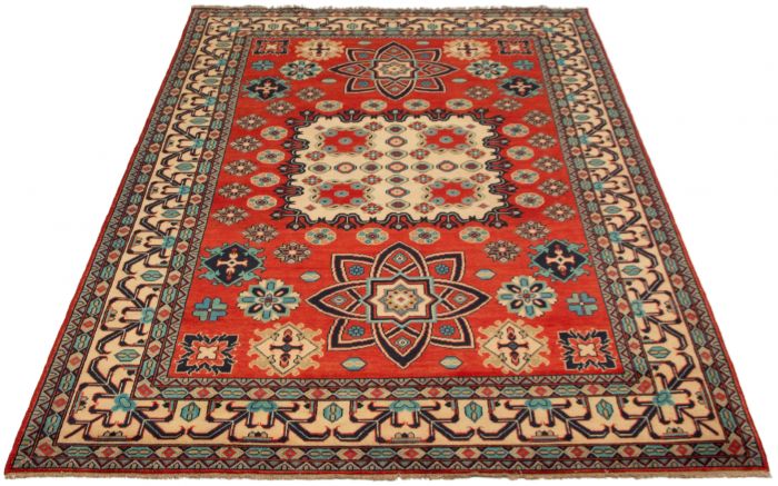 Afghan Finest Ghazni 6'9" x 10'1" Hand-knotted Wool Rug 
