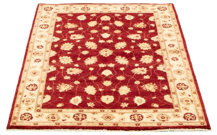 Afghan Chobi Finest 4'9" x 6'9" Hand-knotted Wool Rug 