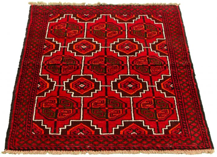 Afghan Akhjah 3'5" x 5'3" Hand-knotted Wool Rug 