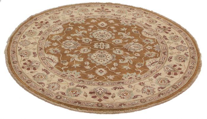 Pakistani Peshawar Oushak 6'0" x 6'2" Hand-knotted Wool Rug 