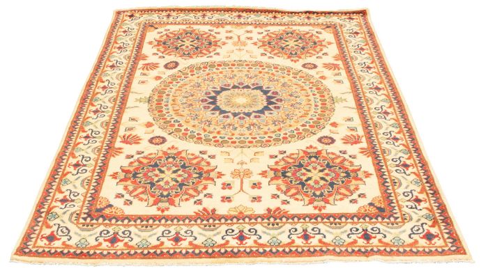Afghan Finest Ghazni 4'11" x 6'6" Hand-knotted Wool Rug 