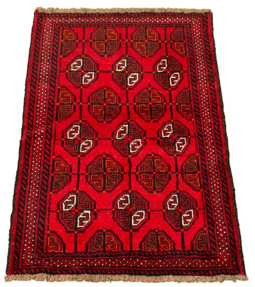 Afghan Akhjah 3'5" x 5'4" Hand-knotted Wool Rug 
