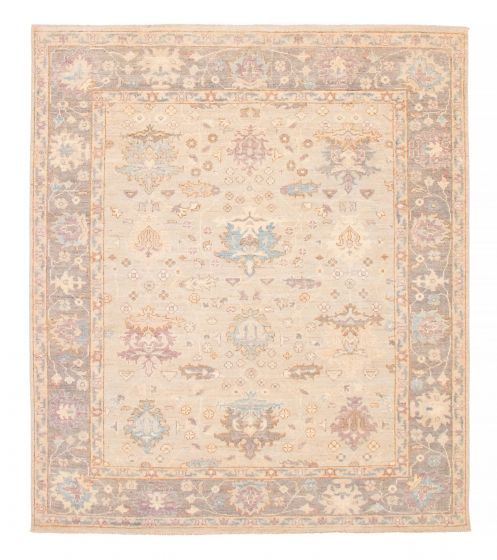 Pakistani Modern Oushak 8'5" x 9'9" Hand-knotted Wool Rug 