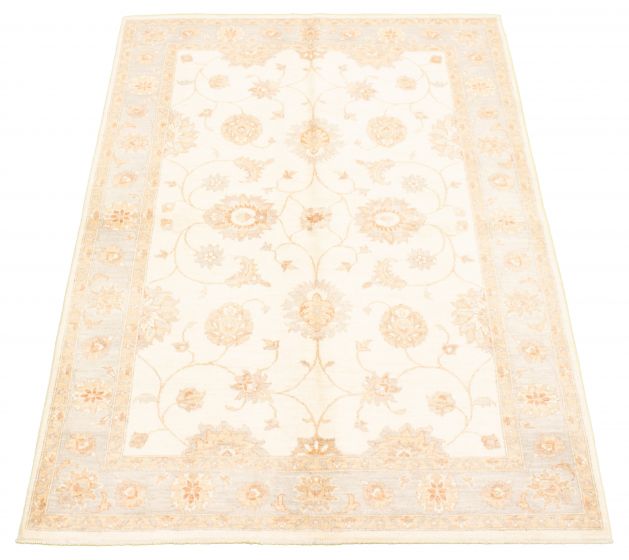 Pakistani Peshawar Oushak 5'8" x 8'4" Hand-knotted Wool Rug 