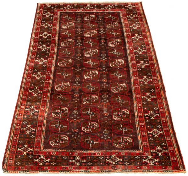 Afghan Khal Mohammadi 3'11" x 8'9" Hand-knotted Wool Rug 