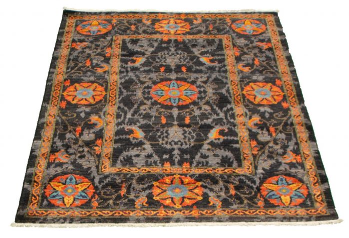 Pakistani Lahore Finest Collection 4'2" x 6'2" Hand-knotted Wool Rug 