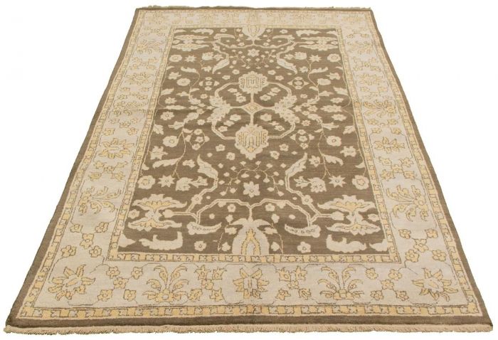 Indian Royal Oushak 6'0" x 9'7" Hand-knotted Wool Rug 