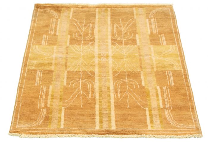 Pakistani Peshawar Ziegler 4'0" x 5'8" Hand-knotted Wool Rug 