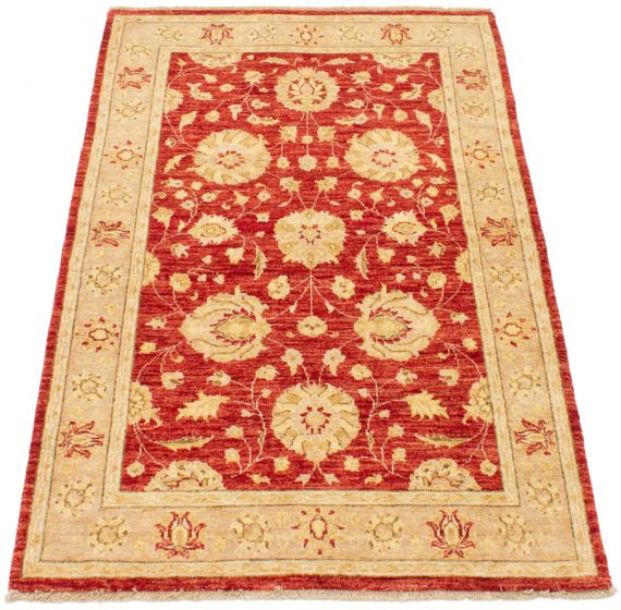 Afghan Chobi Finest 4'3" x 6'3" Hand-knotted Wool Rug 