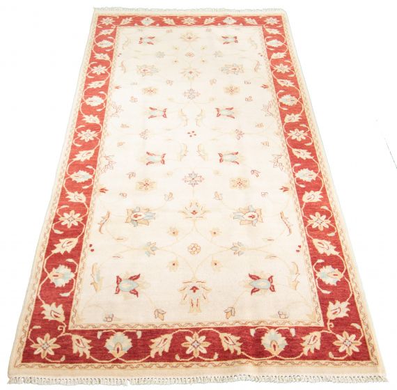 Indian Chobi Twisted 4'10" x 9'0" Hand-knotted Wool Rug 