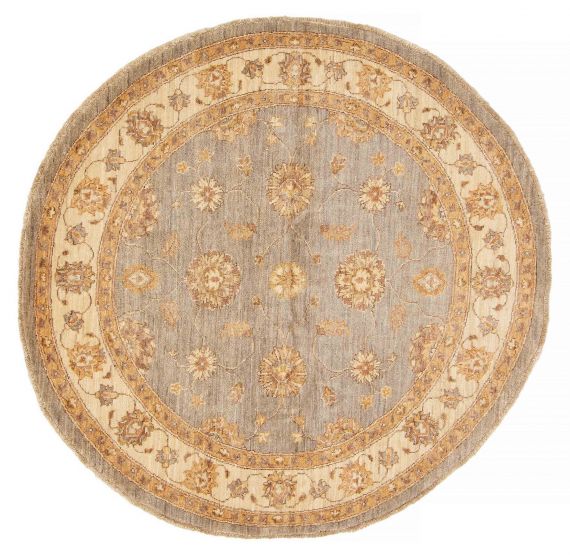 Pakistani Peshawar Oushak 5'1" x 5'2" Hand-knotted Wool Rug 
