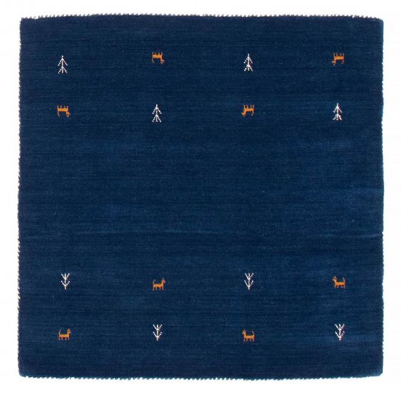 Indian Kashkuli Gabbeh 3'11" x 3'11" Hand Loomed Wool Rug 