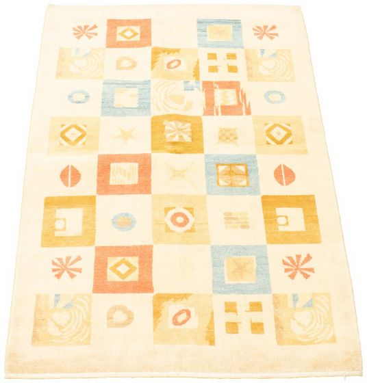 Pakistani Peshawar Ziegler 4'2" x 6'5" Hand-knotted Wool Rug 