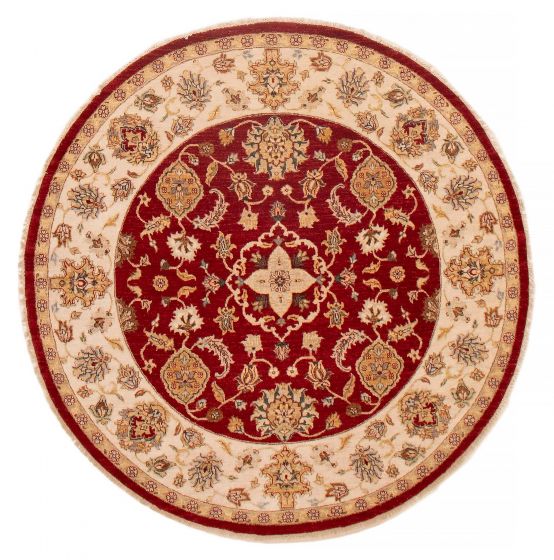 Indian Jamshidpour 6'0" x 6'0" Hand-knotted Wool Rug 