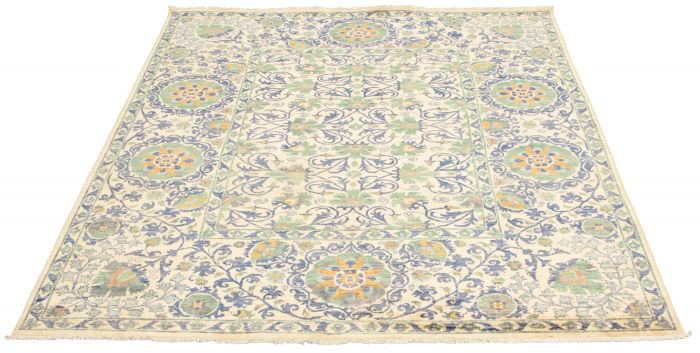 Pakistani Lahore Finest Collection 8'0" x 10'0" Hand-knotted Wool Rug 