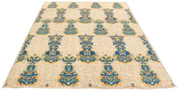 Pakistani Lahore Finest Collection 9'2" x 12'1" Hand-knotted Wool Rug 