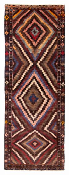 Persian Style 3'5" x 9'9" Hand-knotted Wool Runner Rug 