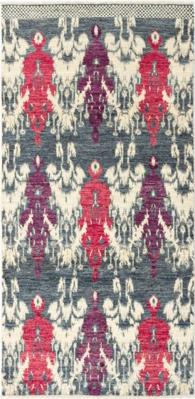 Indian Shalimar 5'0" x 10'2" Hand-knotted Wool Rug 