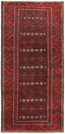 Persian Style 4'4" x 9'4" Hand-knotted Wool Rug 