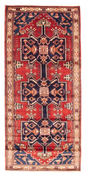 Persian Style 4'7" x 9'10" Hand-knotted Wool Rug 