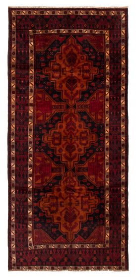 Afghan Teimani 4'4" x 9'3" Hand-knotted Wool Rug 