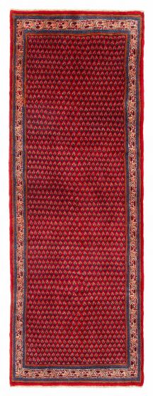 Persian Style 3'5" x 9'8" Hand-knotted Wool Runner Rug 