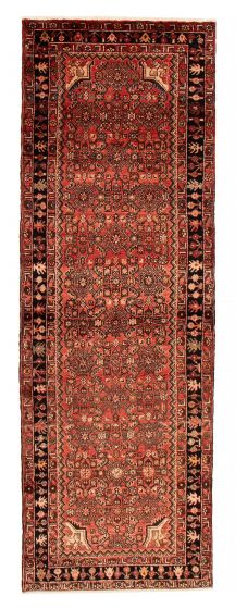 Persian Style 3'5" x 10'0" Hand-knotted Wool Runner Rug 