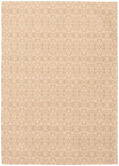 Indian Collage 4'9" x 6'9" Handmade Chenille Rug 