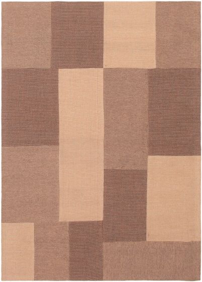 Indian Collage 4'6" x 6'6" Handmade Chenille Rug 