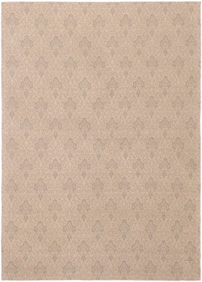 Indian Collage 4'9" x 6'8" Handmade Chenille Rug 