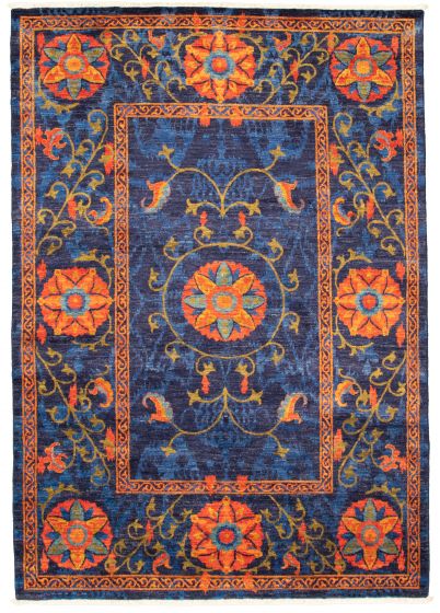 Pakistani Lahore Finest Collection 6'0" x 8'6" Hand-knotted Wool Rug 