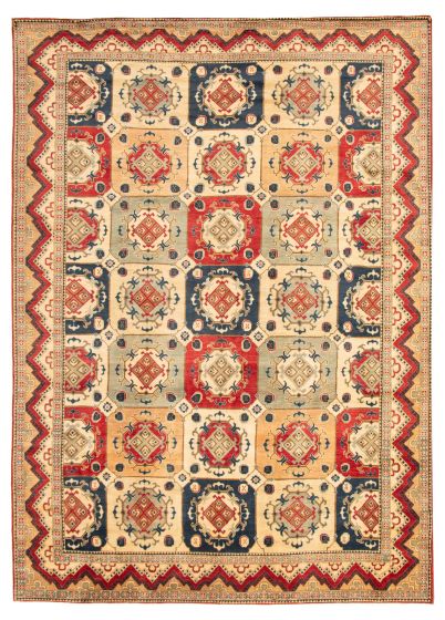 Afghan Finest Ghazni 9'9" x 13'11" Hand-knotted Wool Rug 