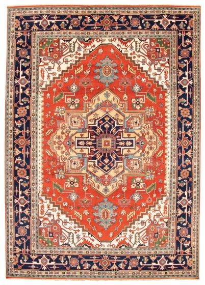 Indian Serapi Heritage 9'11" x 13'10" Hand-knotted Wool Rug 