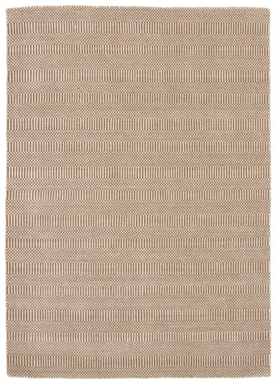 Indian Silk Shadow 5'5" x 7'9" Hand Loomed Wool Rug 