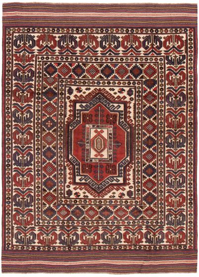 Afghan Tajik Caucasian 6'3" x 9'1" Hand-knotted Wool Rug 