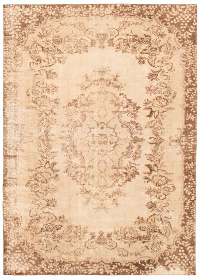 Turkish Antalya Vintage 7'0" x 10'0" Hand-knotted Wool Rug 