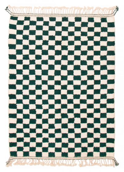 Moroccan Beni Ourain 5'8" x 7'9" Hand-knotted Wool Rug 